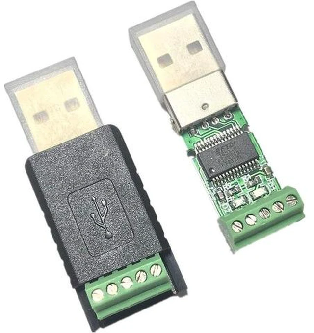 Alt view image 3 of 5 - USB to RS485 Converter Adapter 3.3V 5V FTDI CHIP with Screw Terminals and Windows MacOS Linux Support (Black)