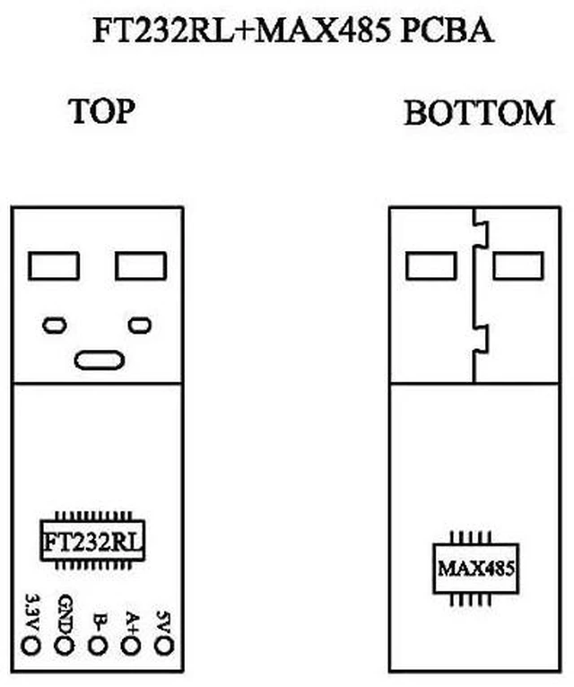 Alt view image 4 of 5 - USB to RS485 Converter Adapter 3.3V 5V FTDI CHIP with Screw Terminals and Windows MacOS Linux Support (Black)