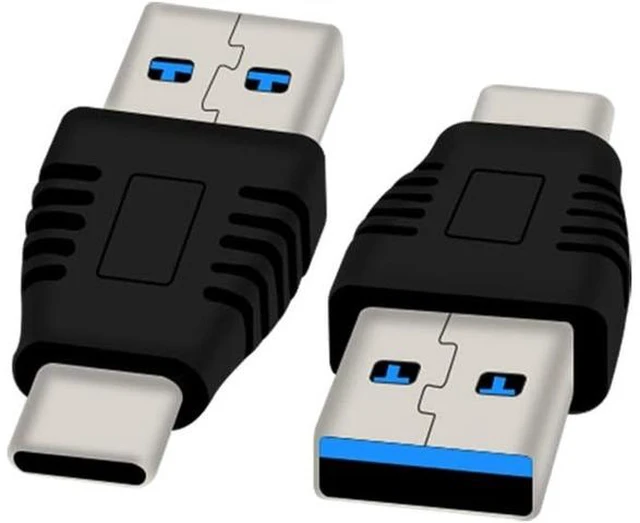 Main image of Type-C Male to USB3.0 Male AdapterUSB C to USB A 5G 3A Converter USB 3.1 AM to CM Support Data Synchronization and Charging Suitable for Mobile Phones Computers 2-Pack