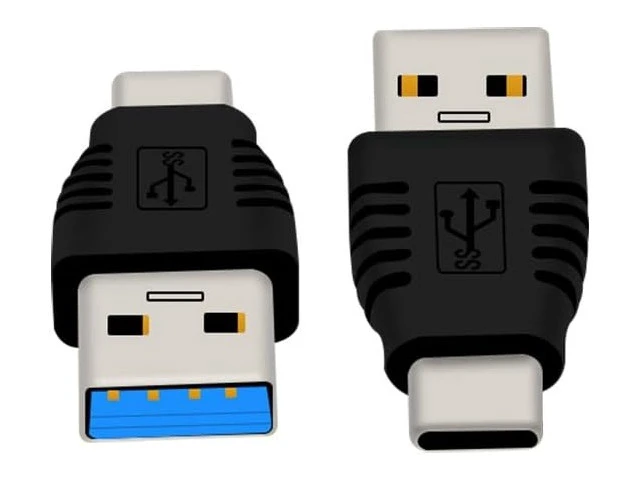 Alt view image 4 of 7 - Type-C Male to USB3.0 Male AdapterUSB C to USB A 5G 3A Converter USB 3.1 AM to CM Support Data Synchronization and Charging Suitable for Mobile Phones Computers 2-Pack