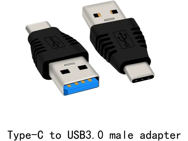 Alt view image 5 of 7 - Type-C Male to USB3.0 Male AdapterUSB C to USB A 5G 3A Converter USB 3.1 AM to CM Support Data Synchronization and Charging Suitable for Mobile Phones Computers 2-Pack