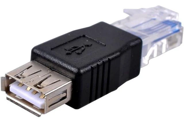 Main image of 1x Type A USB2.0 Female to Ethernet RJ45 Male Plug Adapter Connector