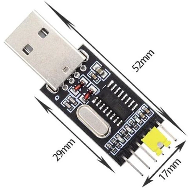 Alt view image 6 of 7 - USB2.0 Type-A to TTL Converter UART STC Module Serial Programmer CH340G CH340 3.3V 5V Adapter Replace PL-2303