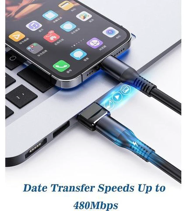 Alt view image 6 of 7 - USB C Female to USB A Male Adapter 4 Pack Type C Charger Cable Power Converte Compatible with Apple Watch Ultra iWatch 8 Phone 15 14 13 12 Pro Plus Max iPad Galaxy S23 S22 (Black)