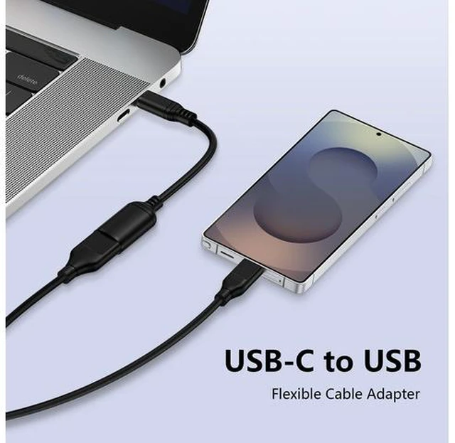 Alt view image 3 of 7 - USB C to USB 3.0 Adapter, USB C Android Adapter Male to USB A Female OTG On The Go Cable for Samsung Galaxy S26 S25 Edge Ultra S24 S23 S22 S21 S20 A36,Google Pixel 10 9 8 7 Pro,Moto G 5G 2025