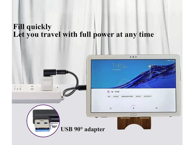 Alt view image 6 of 7 - 90 Degree USB C Female to USB 3.0 Male Adapter Right Angle USB Type C to USB 3.0 A Converter On The Go(OTG) for PC,Laptops,Power Banks,Chargers More USB and Type-C Devices (2 Pack-Black)