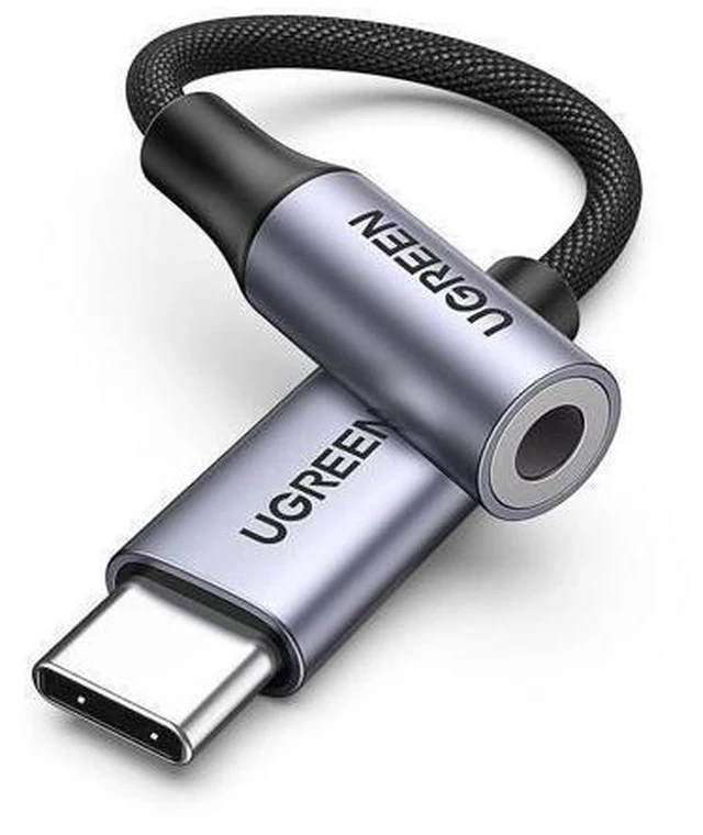 Main image of UGREEN USB C to 3.5mm Audio Adapter Type C to Headphone Aux Jack Dongle 24bit/96kHz HiFi DAC Cable Cord Compatible with iPhone 16 15 Pro Max/16 Plus, iPad, Galaxy S25 S24 Ultra, Pixel 9, Grey