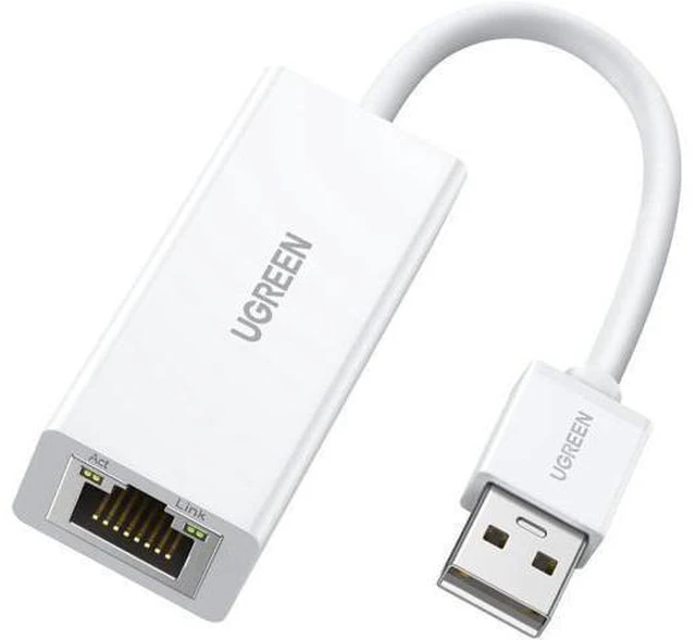 Main image of UGREEN Ethernet Adapter USB 2.0 to 10 100 Network RJ45 LAN Wired Adapter Compatible with Nintendo Switch Wii Wii U MacBook Chromebook Windows Mac OS Surface Linux ASIX AX88772A Chipset White