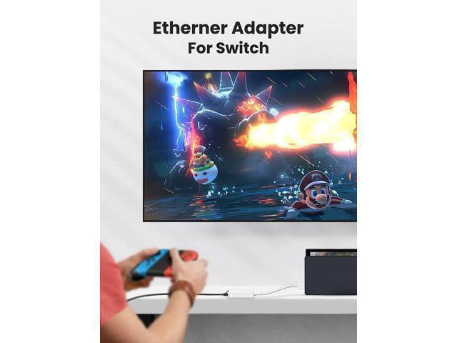 Alt view image 3 of 7 - UGREEN Ethernet Adapter USB 2.0 to 10 100 Network RJ45 LAN Wired Adapter Compatible with Nintendo Switch Wii Wii U MacBook Chromebook Windows Mac OS Surface Linux ASIX AX88772A Chipset White