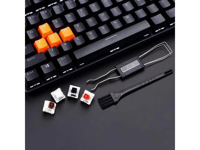 Alt view image 5 of 6 - Keycap Puller Switch Puller Stainless Steel Keycap Removal Tool with 2 Pcs Keyboard Cleaning Brush for Mechanical Keyboard