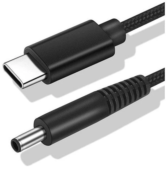 Main image of USB C to Smart Tip Charging Cable for Laptop Charger 45W 65w 90W 4.5mm Connector for Inspiron 11 13 14 17 15 3000 5000 7000-Nylon Braided 1.8m