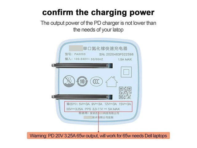 Alt view image 7 of 7 - USB C to Smart Tip Charging Cable for Laptop Charger 45W 65w 90W 4.5mm Connector for Inspiron 11 13 14 17 15 3000 5000 7000-Nylon Braided 1.8m