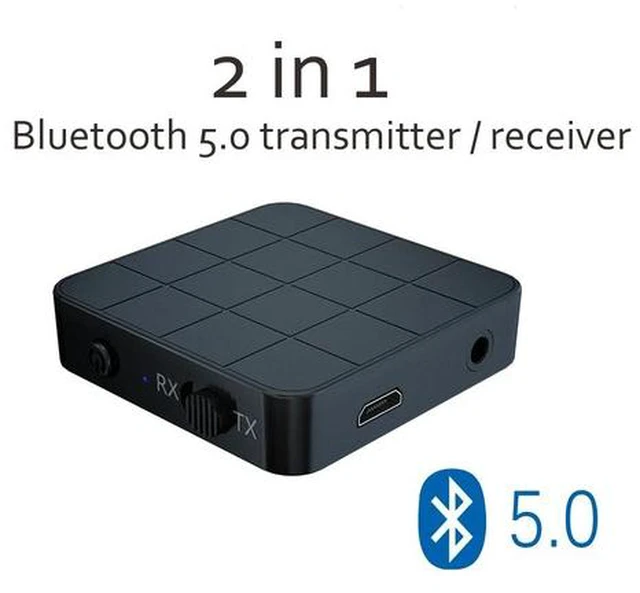 Main image of 2 IN 1 Bluetooth 5.0 Audio Transmitter Receiver 3.5mm Wireless Adapter Stereo Audio Dongle For TV Car / Home Speakers