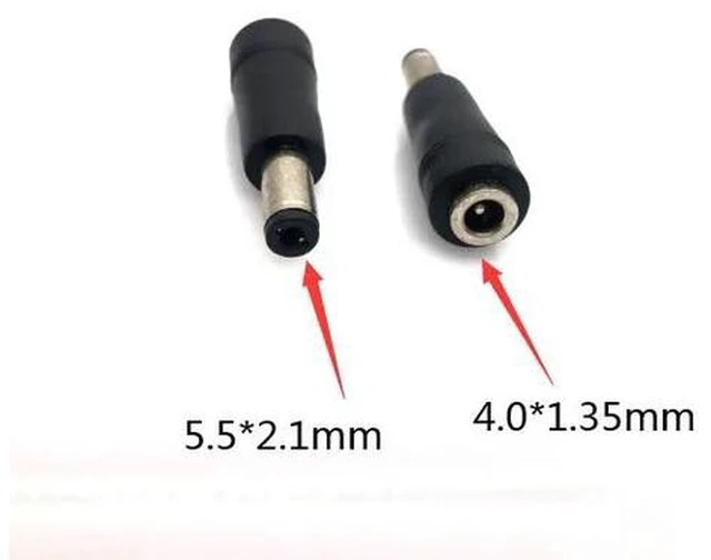 Main image of 1 PCS 5.5 x 2.1 mm male to 4.0 x 1.35 mm Female DC Power Connector Adapter Converter 5.5*2.1 to 4.0*1.35 mm For Laptops