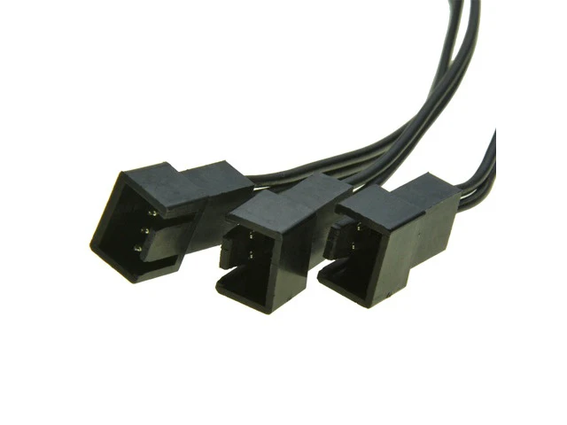 Alt view image 2 of 5 - 12V 3Pin Fan PWM 1 to 3 way Power supply Extension Cable Y Splitter Port Multiplier Computer PC Cooling 22AWG wire