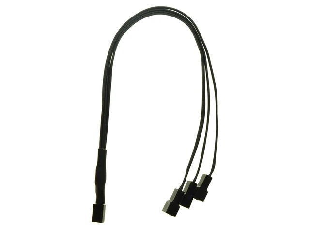 Alt view image 5 of 5 - 12V 3Pin Fan PWM 1 to 3 way Power supply Extension Cable Y Splitter Port Multiplier Computer PC Cooling 22AWG wire