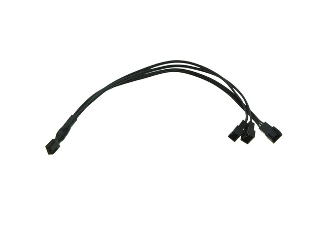 Alt view image 4 of 5 - 12V 3Pin Fan PWM 1 to 3 way Power supply Extension Cable Y Splitter Port Multiplier Computer PC Cooling 22AWG wire