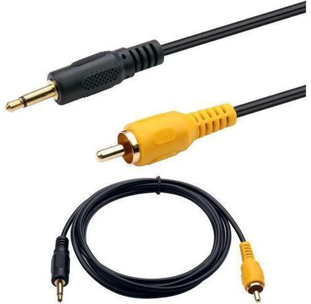 Main image of 3.5mm to RCA Cable -3.5mm 1/8 inch Mono Male Plug to RCA Male Jack Audio Cable Cord Gold Plated 1.8m (6Ft)