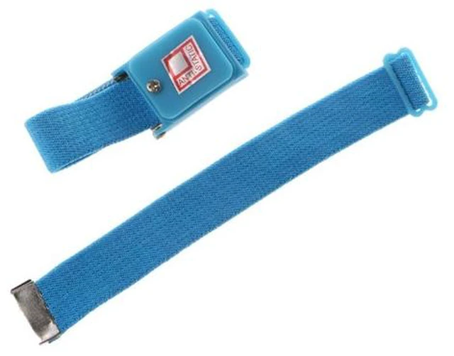 Alt view image 2 of 5 - Blue Anti Static Wrist Strap Cordless Bracelet Wireless Adjustable Electrostatic ESD Discharge Cable Wristband