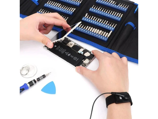 Alt view image 3 of 7 - 2PC 11 Inch Adjustable ESD Anti Static Wrist Strap with Alligator Clip & Extended Cord, Grounding Bracelet for PC Assembly & Electronic Repair