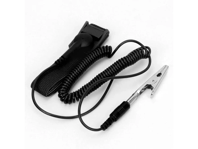 Alt view image 4 of 7 - 2PC 11 Inch Adjustable ESD Anti Static Wrist Strap with Alligator Clip & Extended Cord, Grounding Bracelet for PC Assembly & Electronic Repair