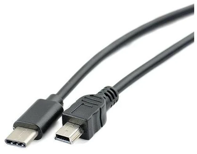 Main image of 1pc USB Type-c to Mini USB Cable USB-C Male to Mini-B Male Converter Adapter Lead Data Cable 30cm