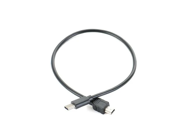 Alt view image 5 of 5 - 1pc USB Type-c to Mini USB Cable USB-C Male to Mini-B Male Converter Adapter Lead Data Cable 30cm
