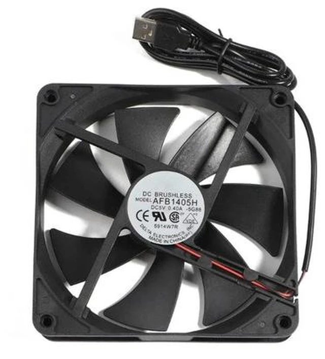 Main image of 5V USB Connector 1800RPM PC Fan Cooler Heatsink Exhaust CPU Cooling Fan Replacement 140x140mm 14CM