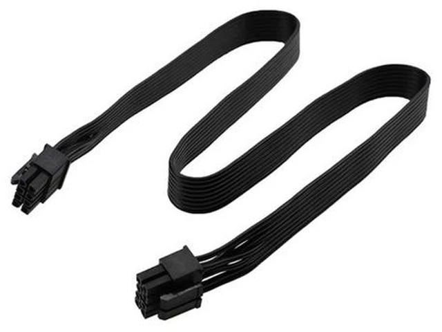 Alt view image 3 of 4 - PCIe 8 Pin Male to CPU 8 Pin (4+4) Male EPS-12V Motherboard Power Adapter Cable for Seasonic Modular Power Supply, 60cm