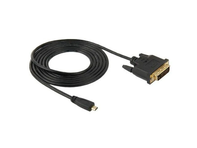 Alt view image 2 of 2 - Premium High Speed Micro HDMI-compatible to DVI 24+1 Pin Cable Male to Male for HD Quality Video Transmission