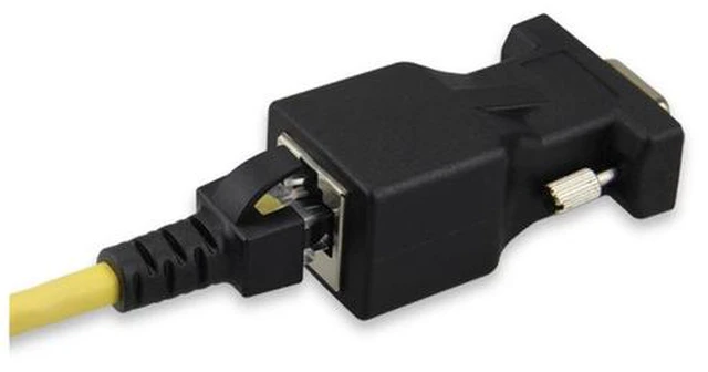 Alt view image 3 of 4 - 1pcs DB9 RS232 Male to RJ45 Female Extender Connector CAT5 5e Network Cable Adapter