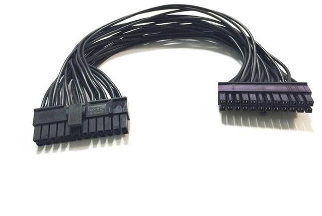 Alt view image 4 of 4 - 30cm ATX 24Pin Male to 24(20+4)-Pin male Internal PC PSU Power Supply Cable