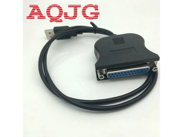 Alt view image 5 of 5 - Black Bi-directional Parallel Interface Communication USB to 25 Pin DB25 Parallel Printer Cable Adapter Cord Converter