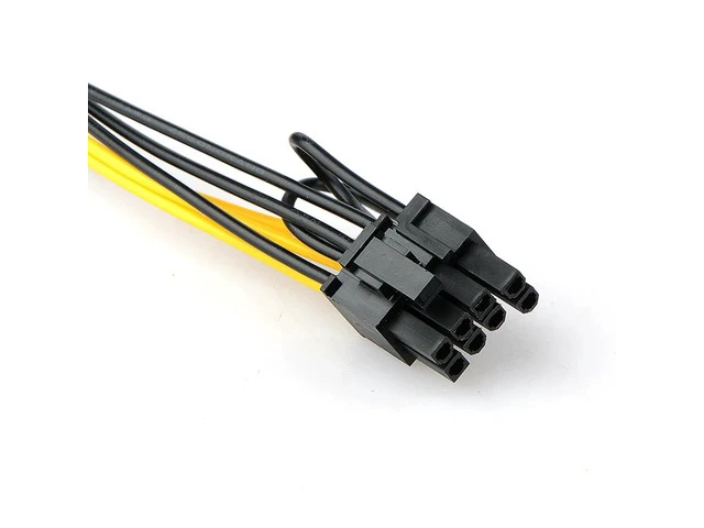 Alt view image 2 of 5 - 70cm 6 Pin Male To 8 Pin Male Pci Express Power Adapter Cable For Graphics Video Card 6pin To 8pin Pci-E Power Cable
