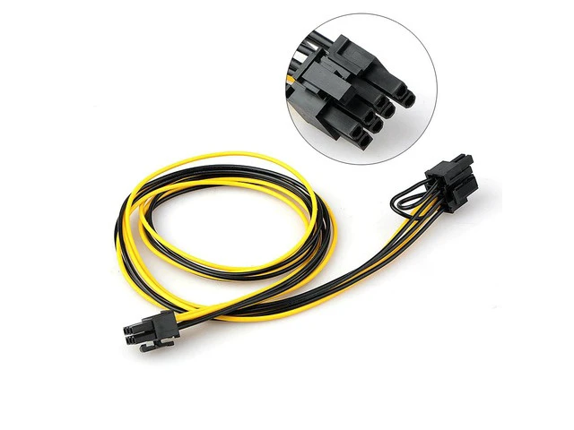 Alt view image 5 of 5 - 70cm 6 Pin Male To 8 Pin Male Pci Express Power Adapter Cable For Graphics Video Card 6pin To 8pin Pci-E Power Cable