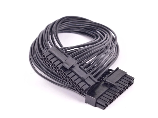 Alt view image 2 of 3 - 24pin to 20+4 Pin Port Power Supply Cable 24 Pin Male to 24Pin 20Pin Male ATX power adapter Cable