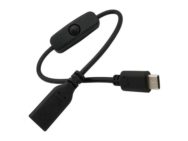 Alt view image 2 of 5 - USB 2.0 Type C Male to Female USB-C Extension Cable With ON/OFF Switch 3A 22AWG 30V Cord