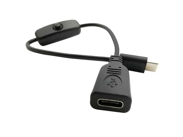 Alt view image 5 of 5 - USB 2.0 Type C Male to Female USB-C Extension Cable With ON/OFF Switch 3A 22AWG 30V Cord