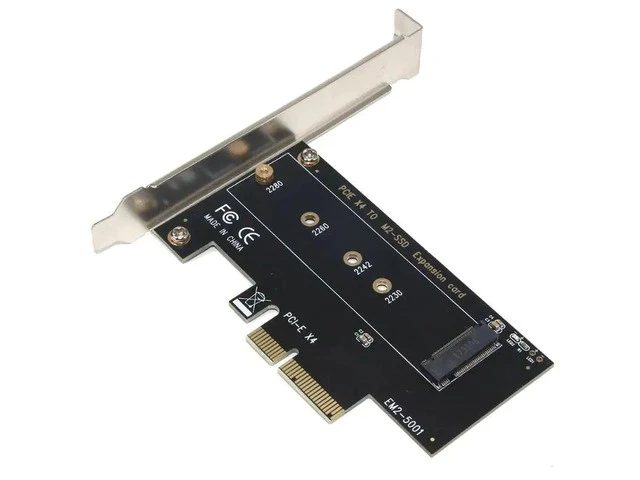 Alt view image 2 of 6 - M key M.2 NVMe SSD to PCIe Adapter Card PCI Express 3.0 x4 2230 2242 2260 2280 Size M.2 SSD Riser Card support PCI-E X4, X8, X16