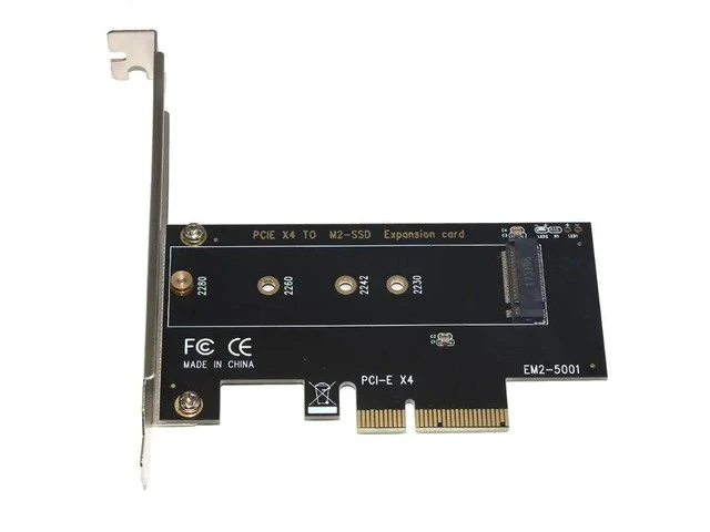 Alt view image 3 of 6 - M key M.2 NVMe SSD to PCIe Adapter Card PCI Express 3.0 x4 2230 2242 2260 2280 Size M.2 SSD Riser Card support PCI-E X4, X8, X16