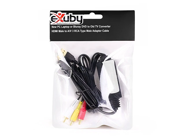 Alt view image 7 of 7 - HDMI to RCA Cable - Hassle Free - Converts Digital HDMI signal to Analog RCA/AV - Works w/ TV/HDTV/XBOX 360/PC/DVD & More - All-In-One Converter Cable Saves You Money - HDMI to AV Converter