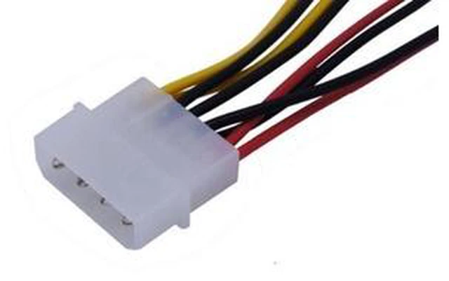 Alt view image 3 of 3 - 1pcs/lot Computer Cooling Fan Power Cables 4Pin Molex To 3Pin Fan Power Cable Adapter Connector 12v*2/5v*2 for CPU PC Case Fan