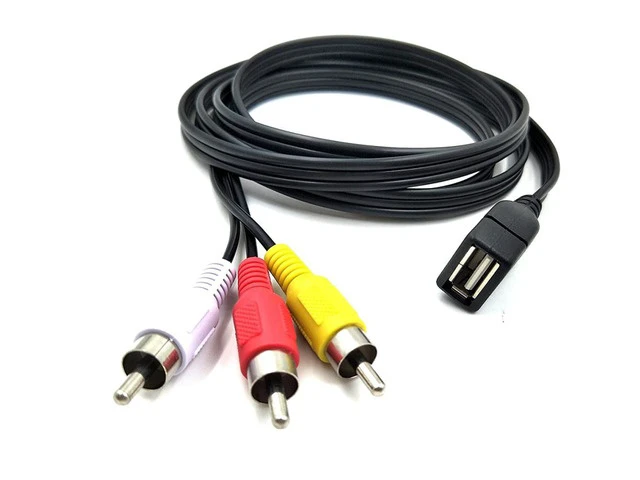 Alt view image 3 of 3 - USB to RCA Cable,3 RCA to USB Cable,AV to USB, USB 2.0 Female to 3 RCA Male Video A/V Camcorder Adapter Cable for TV/Mac/PC 5ft