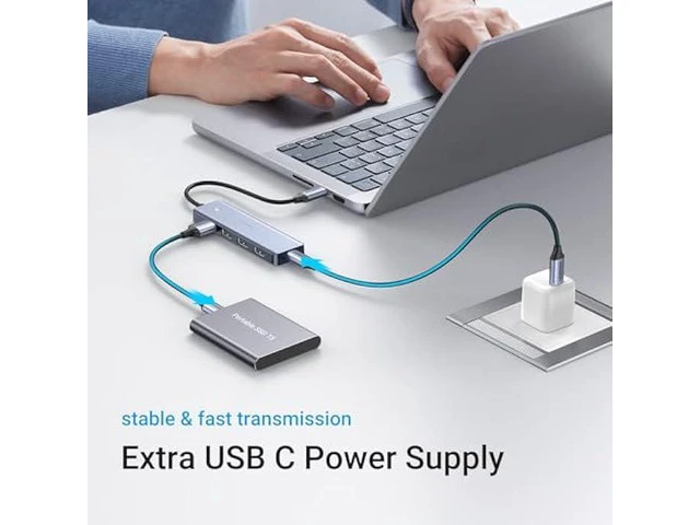 Alt view image 4 of 5 - UGREEN USB C to USB A Hub with 4 USB 3.0 for Laptop, MacBook Pro/Air, Mac mini M4, iMac, iPad Pro, Chromebook, Dell XPS, Galaxy S23, and More, 0.5FT