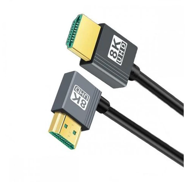 Main image of Right Angled HDMI 8K to HDMI 2.1 Ultra Soft High Flex HDTV Cable Hyper Super Flexible Cord 90 Degree High Speed Type-A Male to Male for Computer HDTV (1.0m)