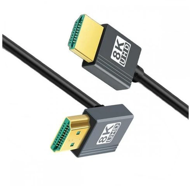 Main image of Up Angled HDMI 8K to HDMI 2.1 Ultra Soft High Flex HDTV Cable Hyper Super Flexible Cord 90 Degree High Speed Type-A Male to Male for Computer HDTV (2.0m)