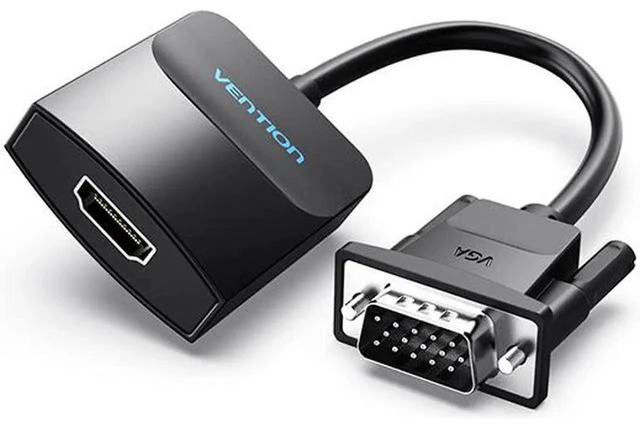 Main image of VGA to HDMI Adapter, 1080P Male to Female Video Converter with Audio and Micro USB Power Cable, Analog to Digital Converter for PC/Laptop to HDTV/Projector