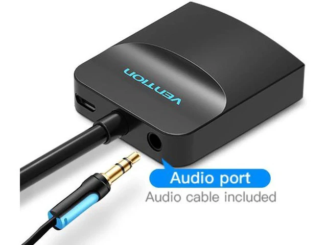 Alt view image 4 of 7 - VGA to HDMI Adapter, 1080P Male to Female Video Converter with Audio and Micro USB Power Cable, Analog to Digital Converter for PC/Laptop to HDTV/Projector