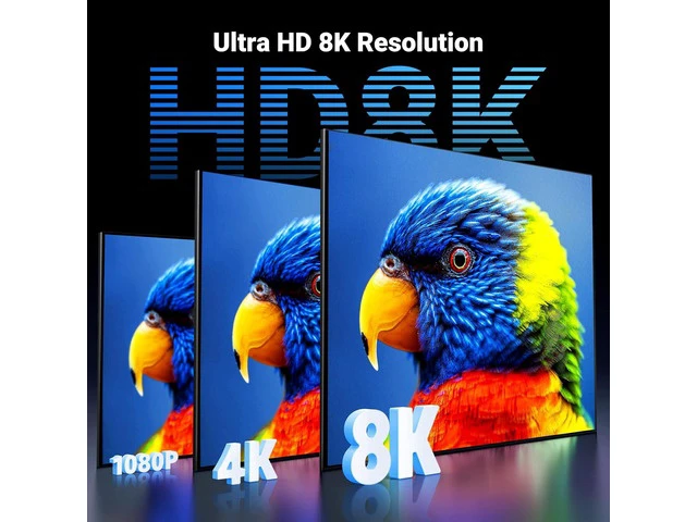 Alt view image 2 of 7 - UGREEN 8K HDMI Cable 2.1 , 48Gbps Ultra High Speed Braided HDMI Cord 10K 8K@60Hz 4K@240Hz, eARC HDR10 HDCP 2.2&2.3, Compatible with PS5/Xbox Series X/Roku TV/HDTV/Blu-ray,3.3FT
