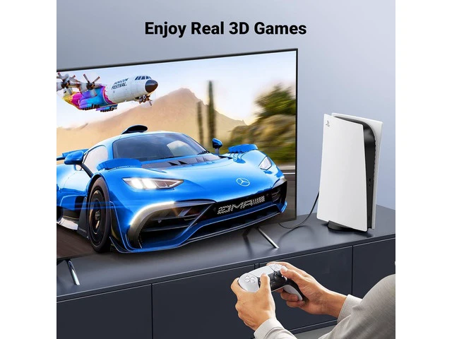 Alt view image 6 of 7 - UGREEN 8K HDMI Cable 2.1 , 48Gbps Ultra High Speed Braided HDMI Cord 10K 8K@60Hz 4K@240Hz, eARC HDR10 HDCP 2.2&2.3, Compatible with PS5/Xbox Series X/Roku TV/HDTV/Blu-ray,3.3FT